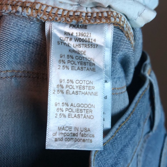 Frame Le High Straight Jeans Raw Hem Asymmetrical - Picture 8 of 8